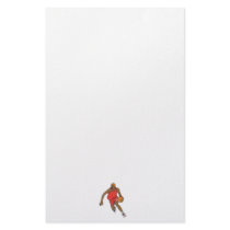 vector basketball player dribbling stationery paper