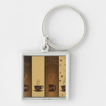 vector coffee banners key chain