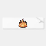 vector-flames- HOT FIRE FLAMES BURING BLACK ORANG Bumper Sticker