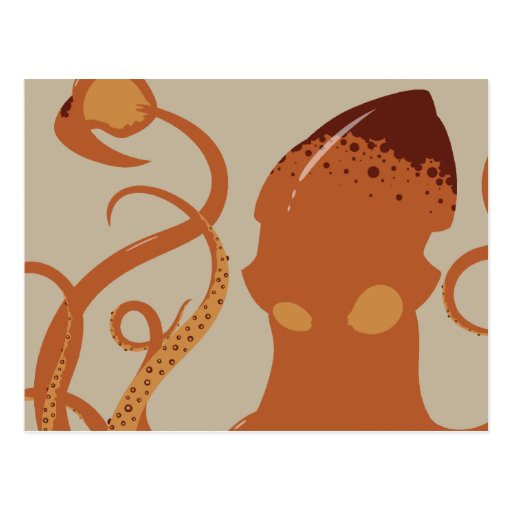 Vector Giant Squid Postcards