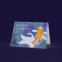 Vector Goldfish Greeting Card