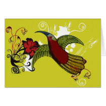 Vector Green Bird cards by myhome71 Vector Green Bird cards