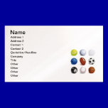 Vector Illustration of Sport Balls business cards