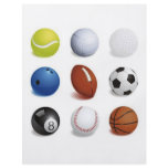 Vector Illustration of Sport Balls Flyer Design