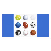 Vector Illustration of Sport Balls Photo Card