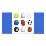Vector Illustration of Sport Balls Photo Card