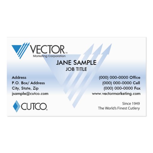 Vector Marketing Business Card (front side)