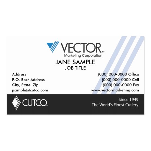 Vector Marketing Business Card (front side)