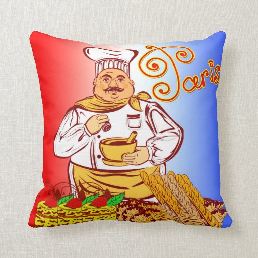 Vector Paris Baker Throw Pillow Zazzle