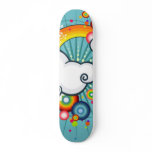 vector rainbow custom skate board