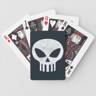 Vector Skull Distressed Bicycle Poker Cards