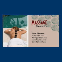 Vectored Lady Massage Therapy Business Card business cards