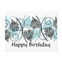 Vectors - Happy Birthday - Customized postcards