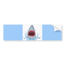 vectorstock_383155 Cartoon Shark Teeth hungry Bumper Sticker