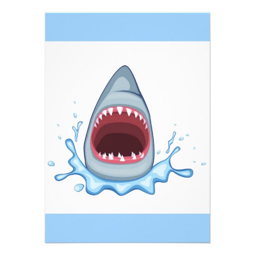 vectorstock_383155 Cartoon Shark Teeth hungry Personalized Announcement