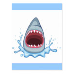 vectorstock_383155 Cartoon Shark Teeth hungry Postcards