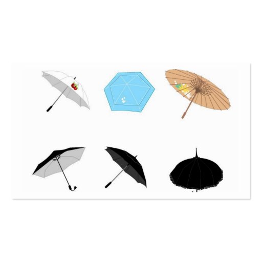 vectorvaco_09101901_umbrella_vectors_large, Nam... Business Card Template (back side)