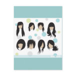 different, types, hairstyles, vector, salon,