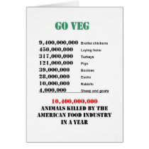 veg numbers greeting cards