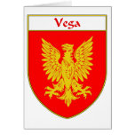 Vega Coat of Arms/Family Crest Card