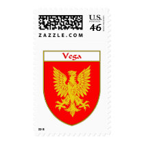 Vega Coat of Arms/Family Crest postage by NameGame Vega Coat of Arms/Family Crest postage