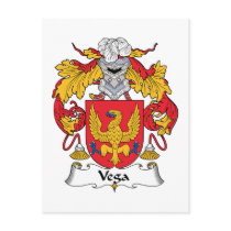 Vega Family Crest postcards