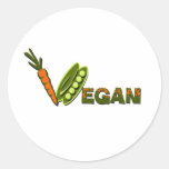 Vegan 2 round stickers
