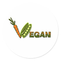 Vegan 2 round stickers