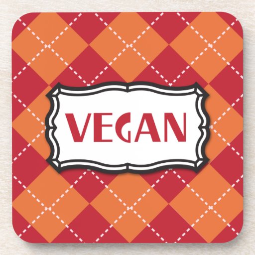 Vegan Argyle Pattern Drink Coasters