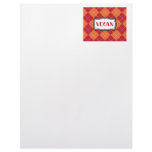 Vegan Argyle Pattern Custom Letterhead