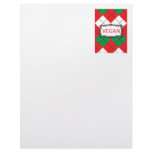 Vegan Argyle Red and Green Personalized Letterhead