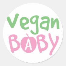 Vegan Baby Round Stickers