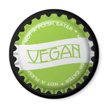 Vegan Bottlecap magnets by Veganista Vegan Bottlecap magnets
