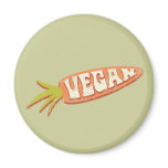 Vegan Carrot Refrigerator Magnet
