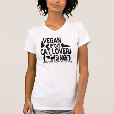 Vegan Cat Lover Humor Tshirts