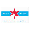 Vegan Chicago Restaurant Card Business Card Templates