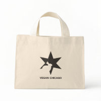 Vegan Chicago Standard Black & White on Bag bag