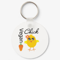 Vegan Chick 2 keychains by chicktshirts Vegan Chick 2 keychains