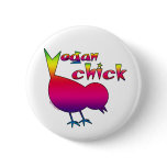 Vegan Chick Pinback Buttons