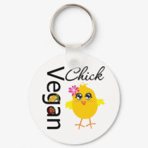Vegan Chick keychains by chicktshirts Vegan Chick keychains