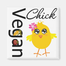 Vegan Chick Refrigerator Magnets
