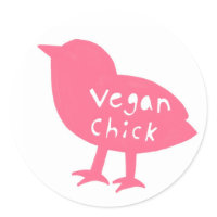 Vegan Chick Stickers (pink) sticker