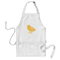 Vegan Chick yellow aprons by SaraMonster Vegan Chick yellow aprons