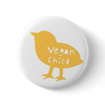 Vegan Chick (yellow) button