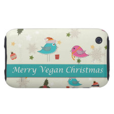 Vegan Christmas iphone 3 cover