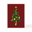 Vegan Christmas Tree Doodle Art Card