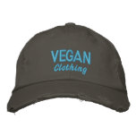 VEGAN Clothing Distressed embroidered hats