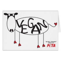 Vegan Cow Card cards