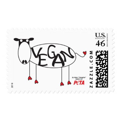 Vegan Cow Postage by PETA