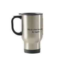 Vegan Dead Cow Travel Mug by WanderLinArts Vegan Dead Cow Travel Mug